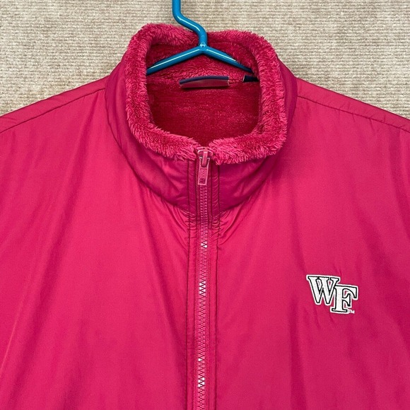 Wake Forest Deacs Fleece Sweater Jacket Women's 2XL Pink Champion Full Zip Mock - Picture 2 of 15